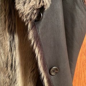 Cole Haan leather shearling vest